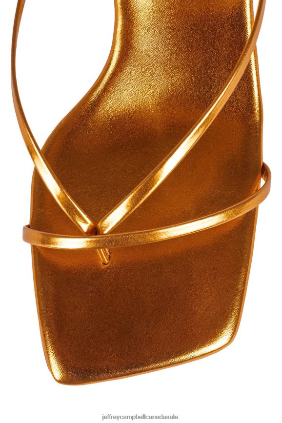 FLEXX Women Orange Metallic PLRNJH1587 Jeffrey Campbell Heeled Sandal