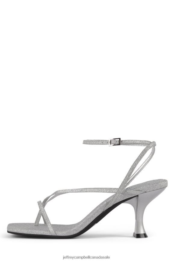 FLUXX Women Silver Glitter PLRNJH1644 Jeffrey Campbell Heeled Sandal