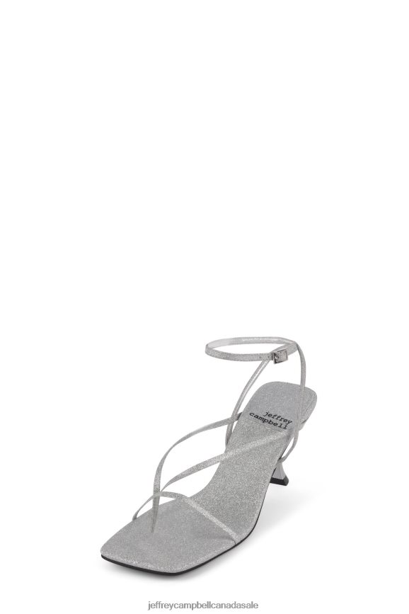 FLUXX Women Silver Glitter PLRNJH1644 Jeffrey Campbell Heeled Sandal