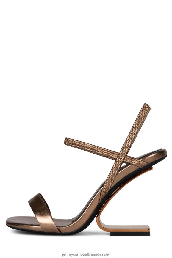GEOMETRIC Women Bronze Bronze PLRNJH1519 Jeffrey Campbell Heeled Sandal