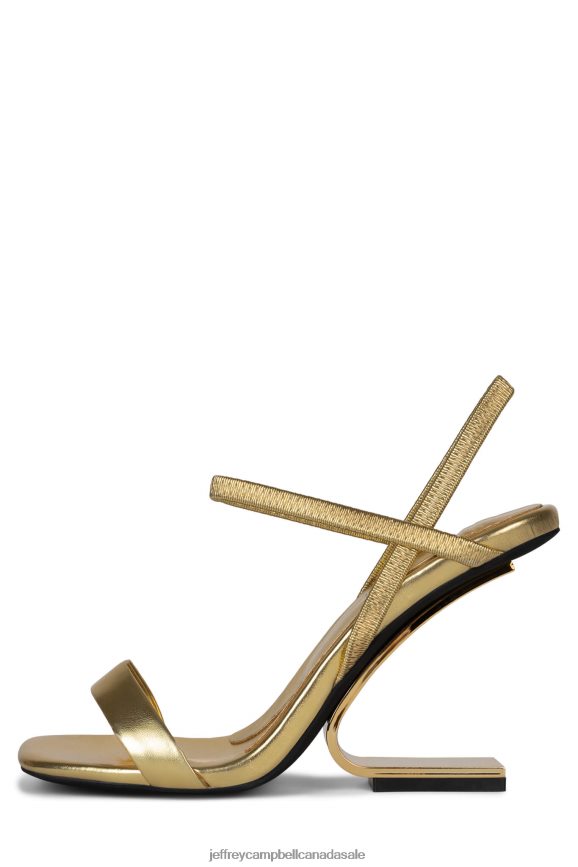 GEOMETRIC Women Gold Gold PLRNJH1518 Jeffrey Campbell Heeled Sandal