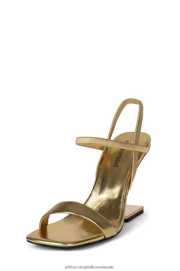 GEOMETRIC Women Gold Gold PLRNJH1518 Jeffrey Campbell Heeled Sandal