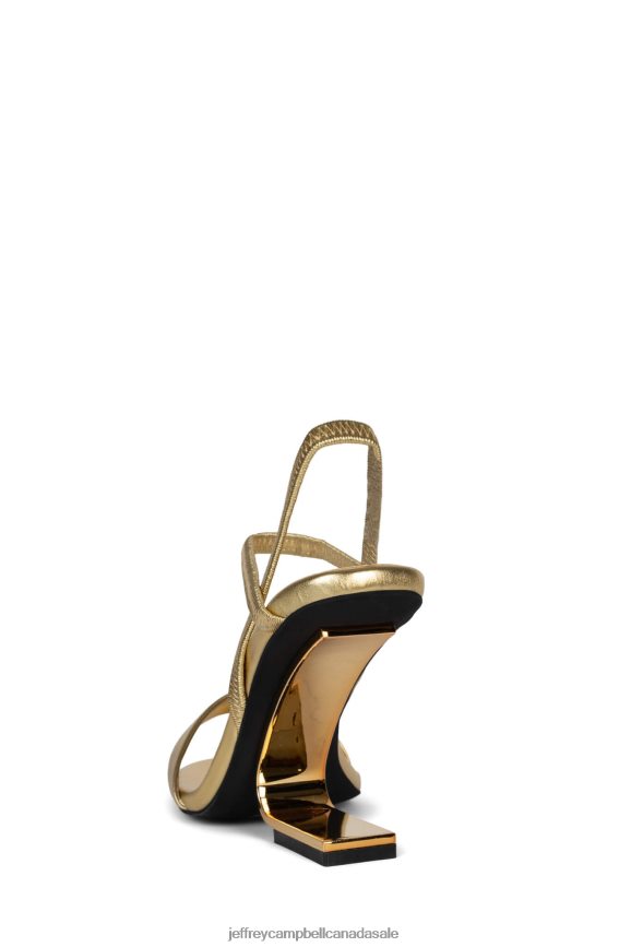 GEOMETRIC Women Gold Gold PLRNJH1518 Jeffrey Campbell Heeled Sandal