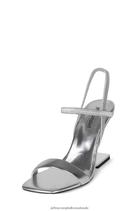 GEOMETRIC Women Silver Silver PLRNJH1520 Jeffrey Campbell Heeled Sandal