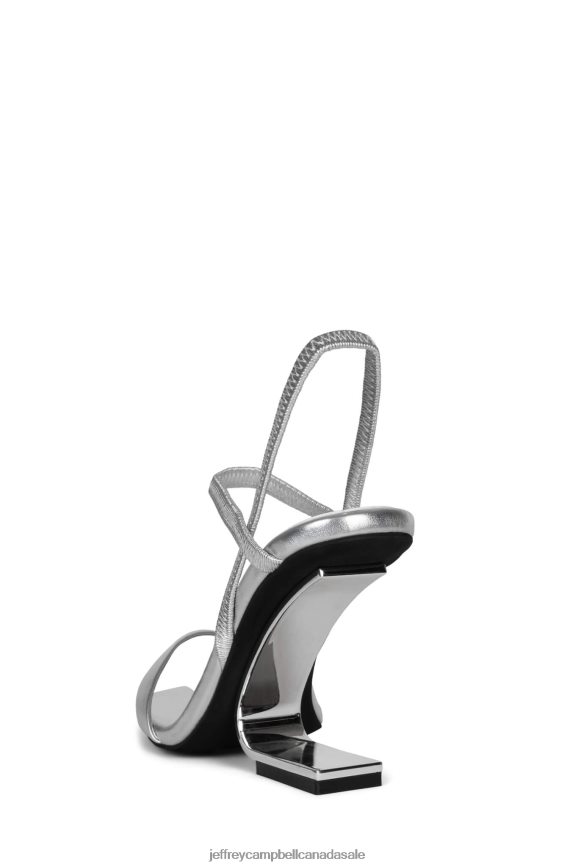 GEOMETRIC Women Silver Silver PLRNJH1520 Jeffrey Campbell Heeled Sandal