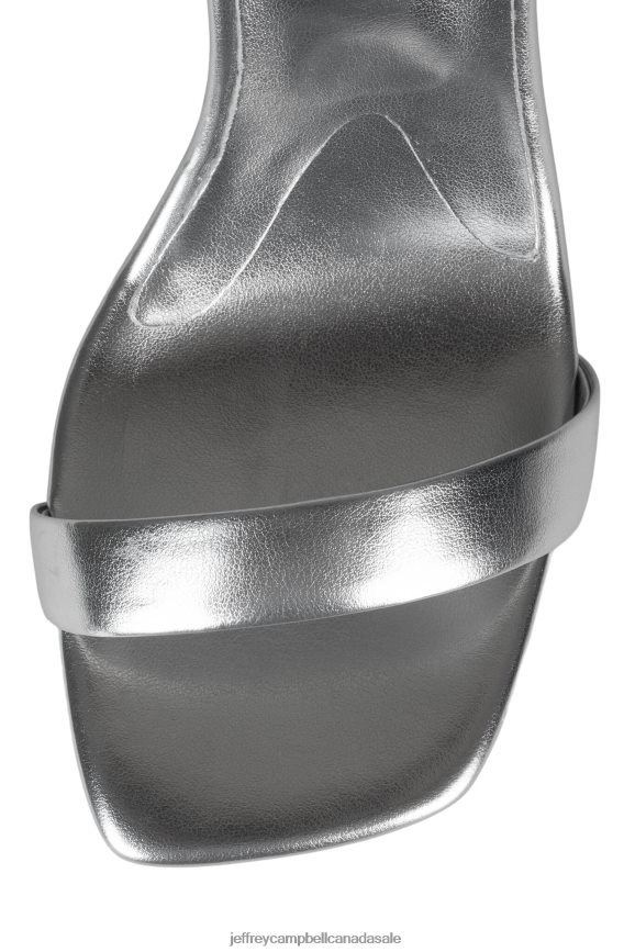 GEOMETRIC Women Silver Silver PLRNJH1520 Jeffrey Campbell Heeled Sandal