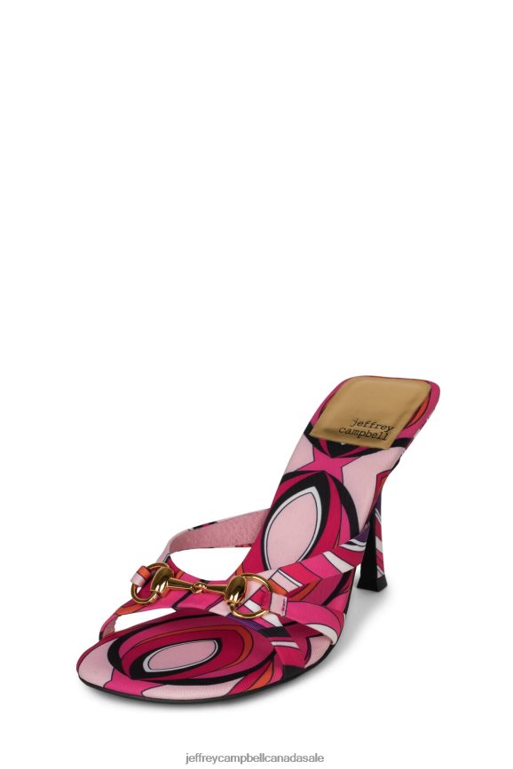 HINGED Women Fuchsia Pink Multi PLRNJH1471 Jeffrey Campbell Heeled Sandal