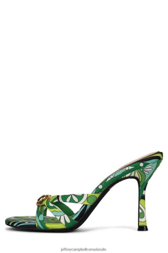 HINGED Women Green Multi PLRNJH1472 Jeffrey Campbell Heeled Sandal