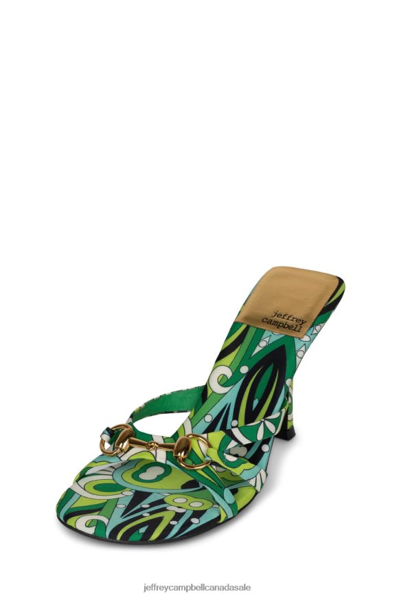 HINGED Women Green Multi PLRNJH1472 Jeffrey Campbell Heeled Sandal