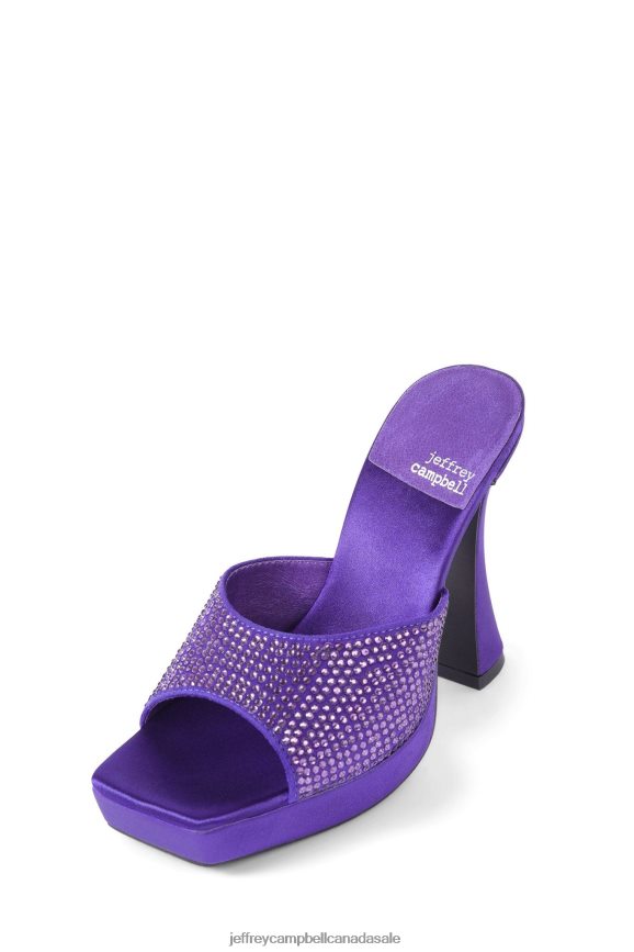 HOLLYWOODJ Women Purple Satin Purple PLRNJH1567 Jeffrey Campbell Heeled Sandal