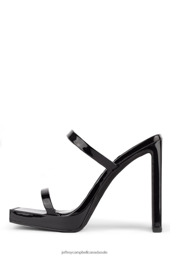 HUSTLER Women Black Patent PLRNJH1542 Jeffrey Campbell Heeled Sandal