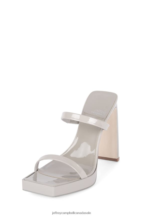 HUSTLER Women Grey Patent PLRNJH1555 Jeffrey Campbell Heeled Sandal