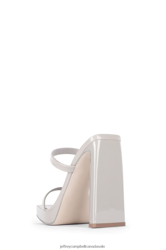HUSTLER Women Grey Patent PLRNJH1555 Jeffrey Campbell Heeled Sandal