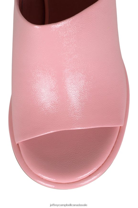 IMPLICIT Women Pink Crinkle Patent PLRNJH1561 Jeffrey Campbell Heeled Sandal