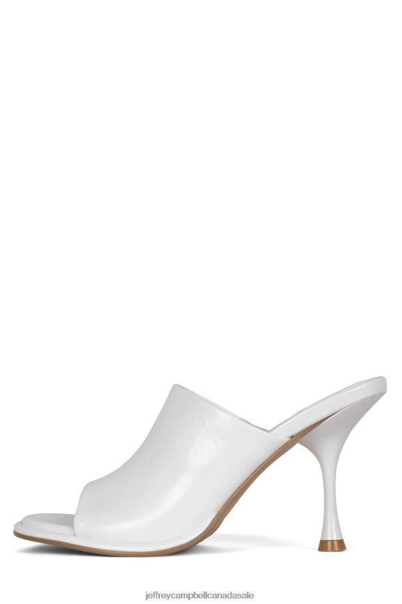 IMPLICIT Women White Crinkle Patent PLRNJH1562 Jeffrey Campbell Heeled Sandal