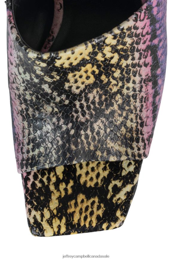 INFLUENCER Women Purple Yellow Snake PLRNJH1521 Jeffrey Campbell Heeled Sandal