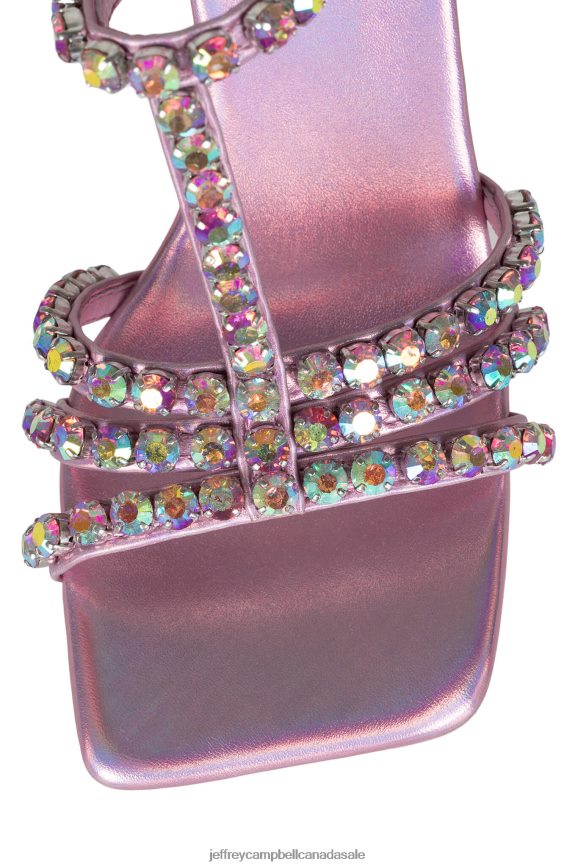 JWL-T Women Pink Iridescent PLRNJH1603 Jeffrey Campbell Heeled Sandal