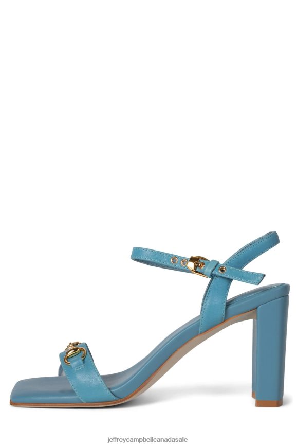 LIVELY Women Blue Gold PLRNJH1451 Jeffrey Campbell Heeled Sandal