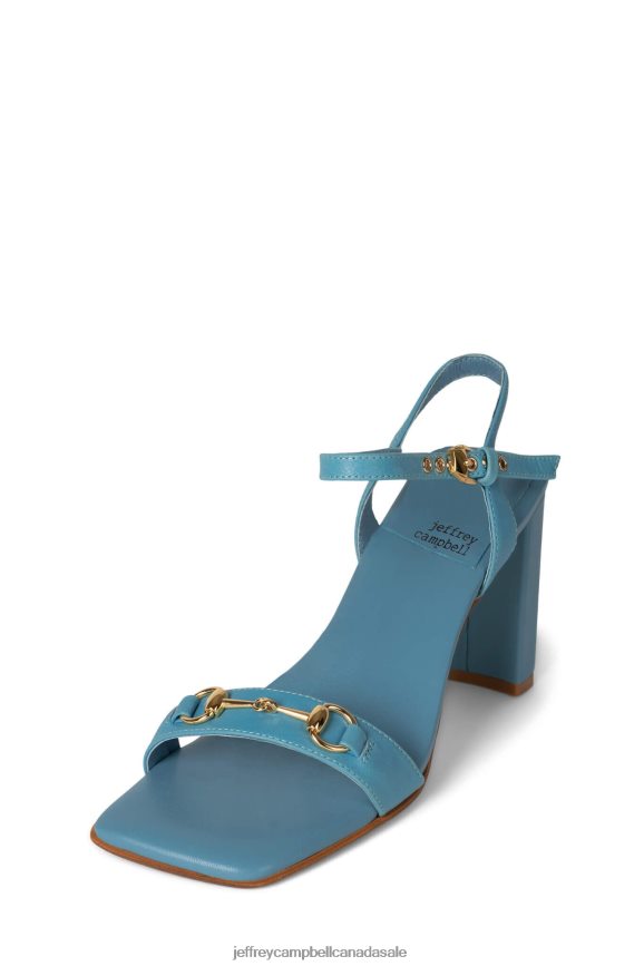 LIVELY Women Blue Gold PLRNJH1451 Jeffrey Campbell Heeled Sandal