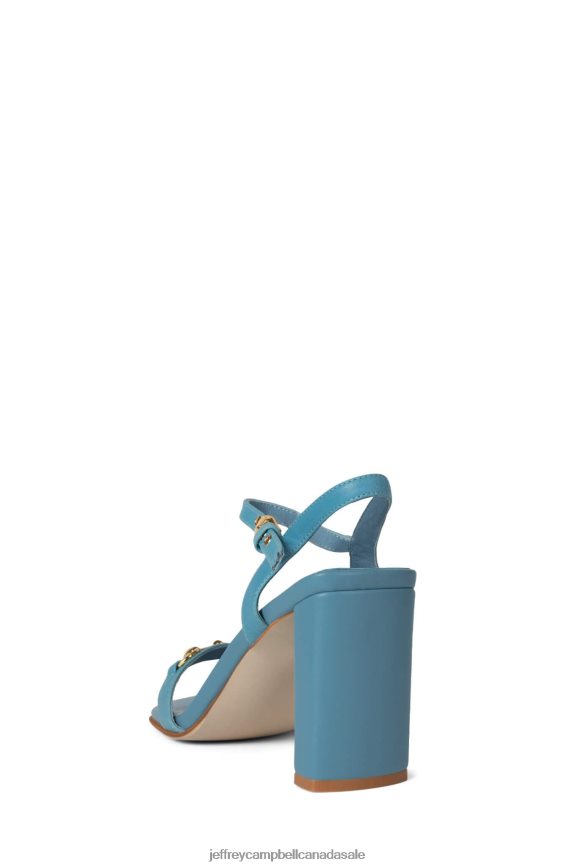 LIVELY Women Blue Gold PLRNJH1451 Jeffrey Campbell Heeled Sandal