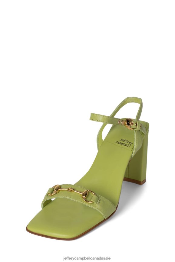LIVELY Women Green Gold PLRNJH1450 Jeffrey Campbell Heeled Sandal
