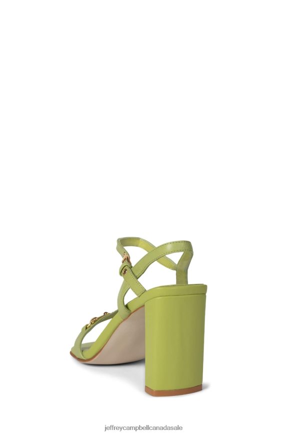 LIVELY Women Green Gold PLRNJH1450 Jeffrey Campbell Heeled Sandal