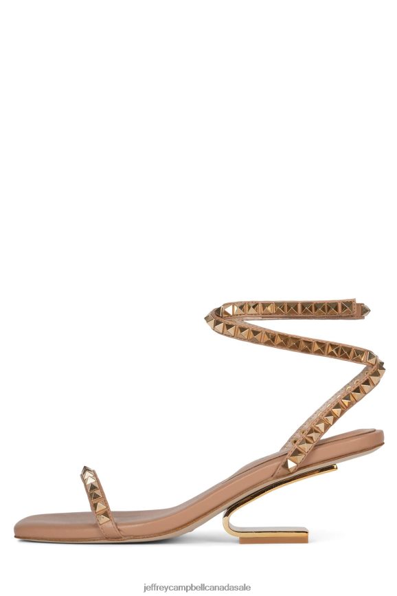 LUXOR-LB Women Beige Gold PLRNJH1420 Jeffrey Campbell Heeled Sandal
