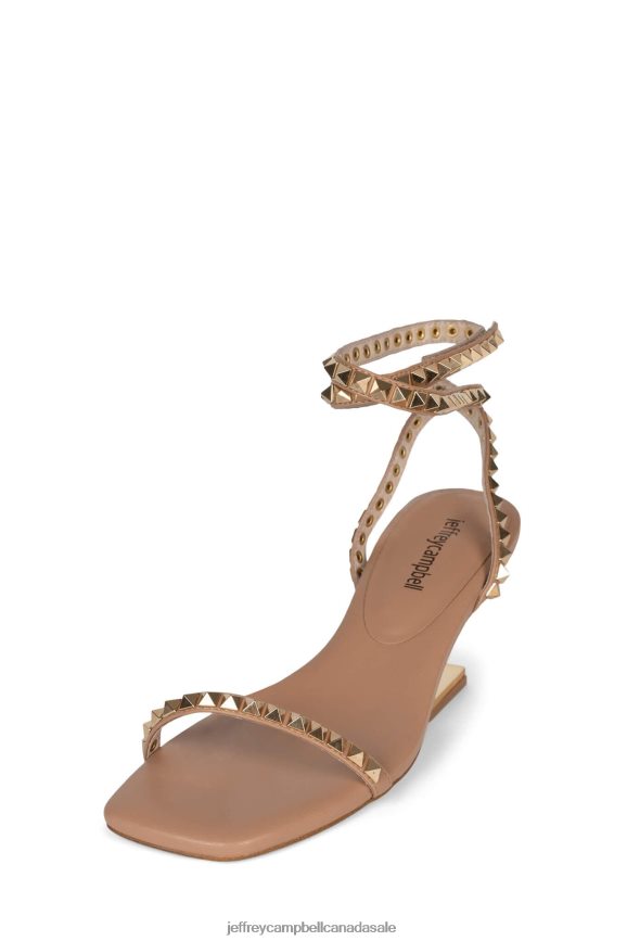 LUXOR-LB Women Beige Gold PLRNJH1420 Jeffrey Campbell Heeled Sandal