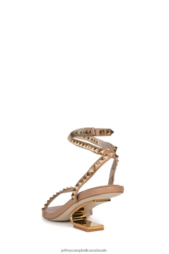 LUXOR-LB Women Beige Gold PLRNJH1420 Jeffrey Campbell Heeled Sandal