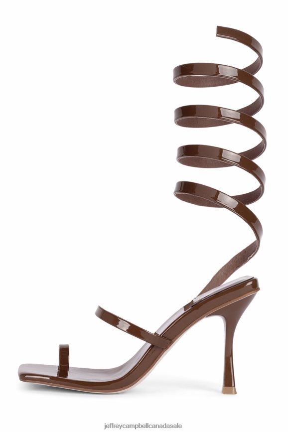 LUZIA Women Brown Patent PLRNJH1630 Jeffrey Campbell Heeled Sandal