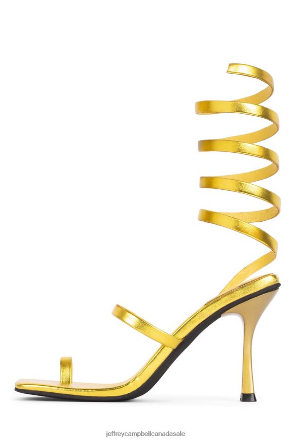 LUZIA Women Gold Metallic PLRNJH1558 Jeffrey Campbell Heeled Sandal