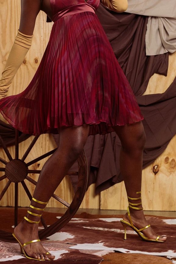 LUZIA Women Gold Metallic PLRNJH1558 Jeffrey Campbell Heeled Sandal