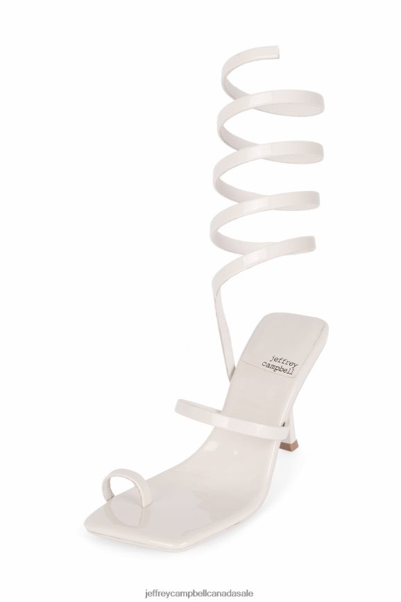 LUZIA Women Ivory Patent PLRNJH1629 Jeffrey Campbell Heeled Sandal