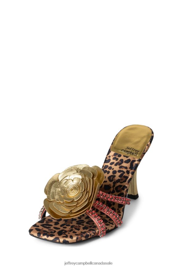 MARIGOLD Women Cheetah Gold Multi PLRNJH1476 Jeffrey Campbell Heeled Sandal