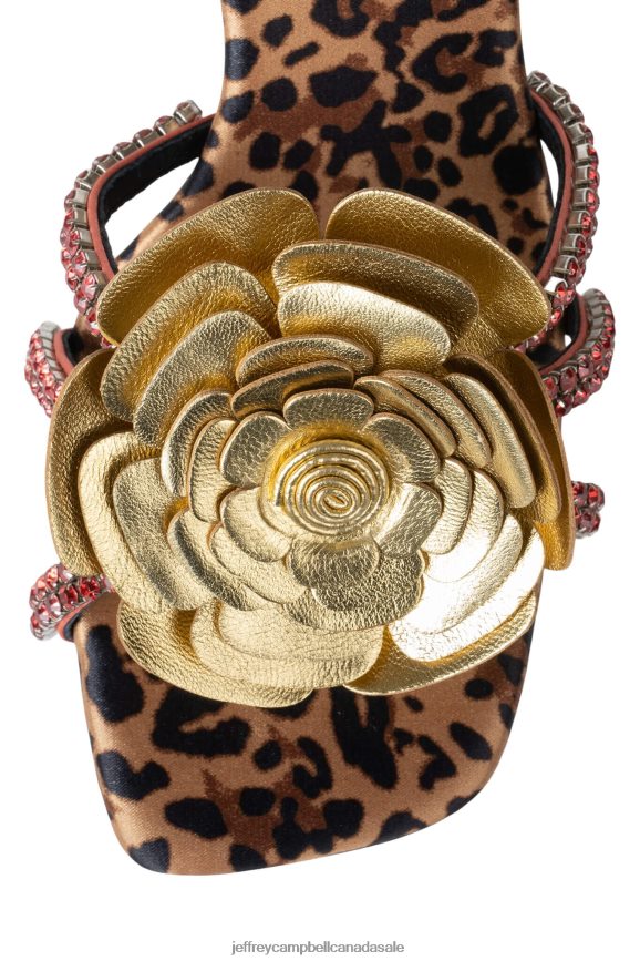 MARIGOLD Women Cheetah Gold Multi PLRNJH1476 Jeffrey Campbell Heeled Sandal