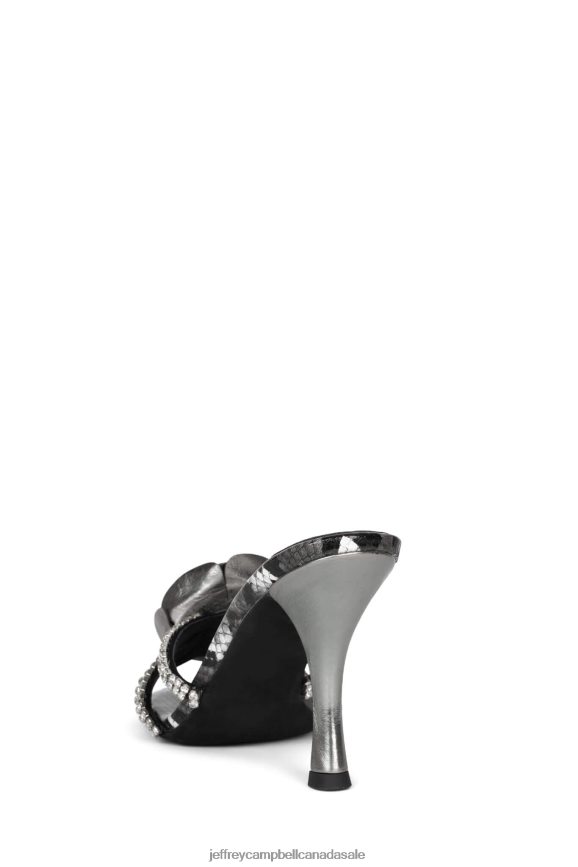 MARIGOLD Women Pewter Snake Combo PLRNJH1475 Jeffrey Campbell Heeled Sandal