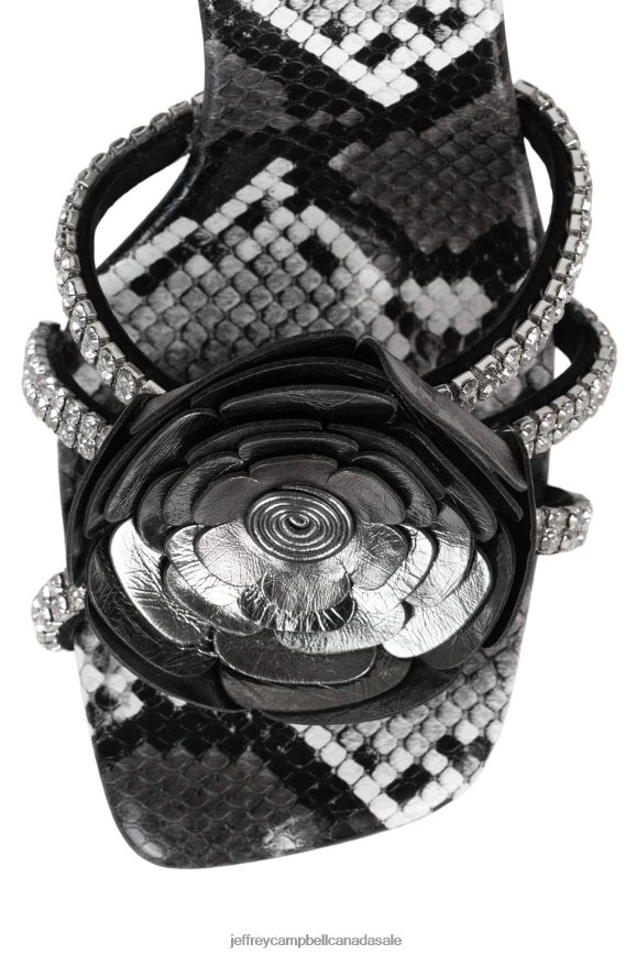 MARIGOLD Women Pewter Snake Combo PLRNJH1475 Jeffrey Campbell Heeled Sandal