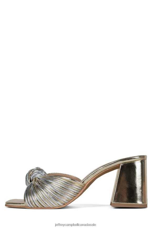 MELONGER-2 Women Silver Gold PLRNJH1646 Jeffrey Campbell Heeled Sandal