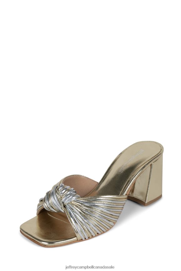 MELONGER-2 Women Silver Gold PLRNJH1646 Jeffrey Campbell Heeled Sandal