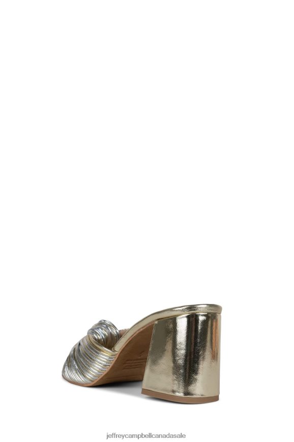 MELONGER-2 Women Silver Gold PLRNJH1646 Jeffrey Campbell Heeled Sandal