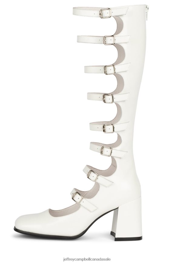 MONSIEUR Women White Box PLRNJH233 Jeffrey Campbell Heeled Sandal