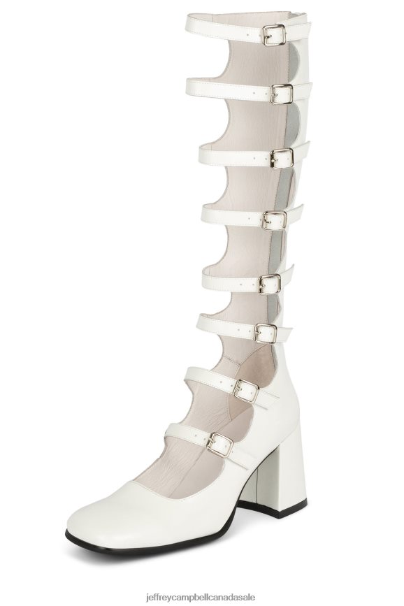 MONSIEUR Women White Box PLRNJH233 Jeffrey Campbell Heeled Sandal