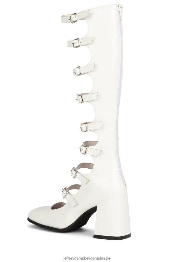 MONSIEUR Women White Box PLRNJH233 Jeffrey Campbell Heeled Sandal