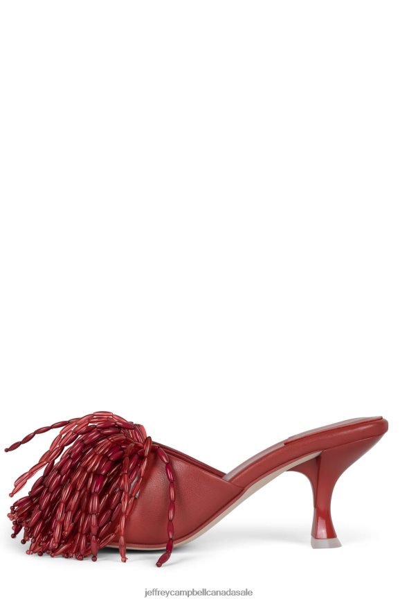 MR-BIG-POM Women Brick Red PLRNJH1609 Jeffrey Campbell Heeled Sandal