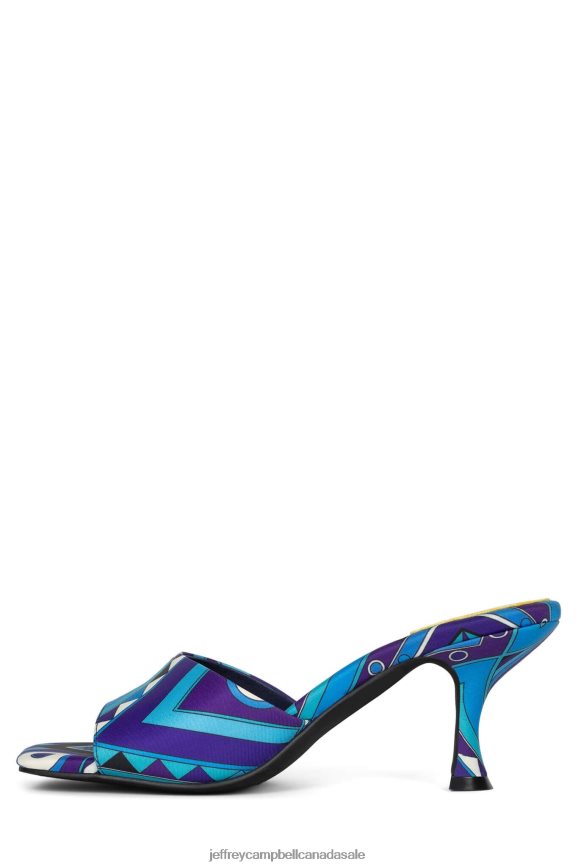 MR-BIG Women Blue Combo PLRNJH1477 Jeffrey Campbell Heeled Sandal