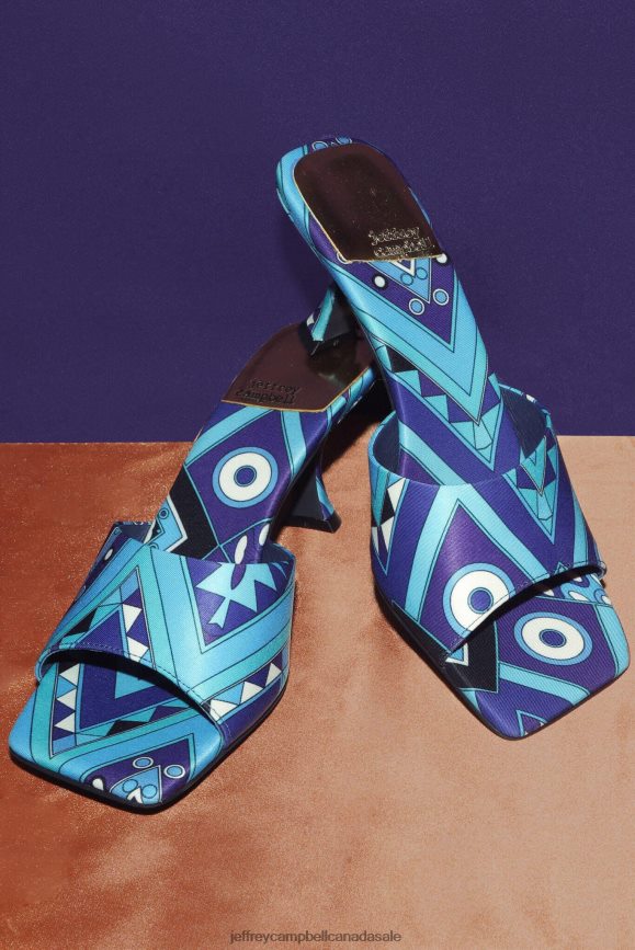 MR-BIG Women Blue Combo PLRNJH1477 Jeffrey Campbell Heeled Sandal