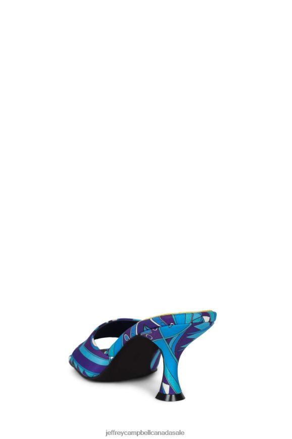 MR-BIG Women Blue Combo PLRNJH1477 Jeffrey Campbell Heeled Sandal