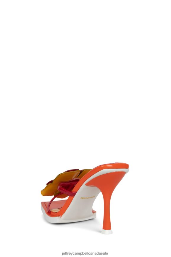 PLANTED Women Orange Patent Combo PLRNJH1580 Jeffrey Campbell Heeled Sandal
