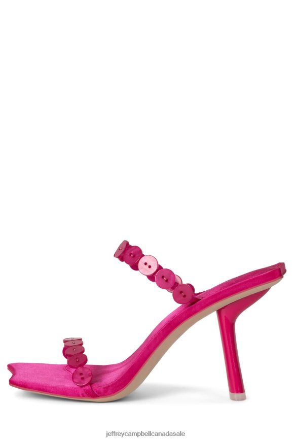 PRESSIN Women Fuchsia Satin Combo PLRNJH1444 Jeffrey Campbell Heeled Sandal