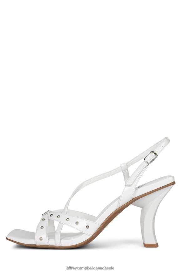 PUNKD Women White Crinkle Patent PLRNJH1486 Jeffrey Campbell Heeled Sandal